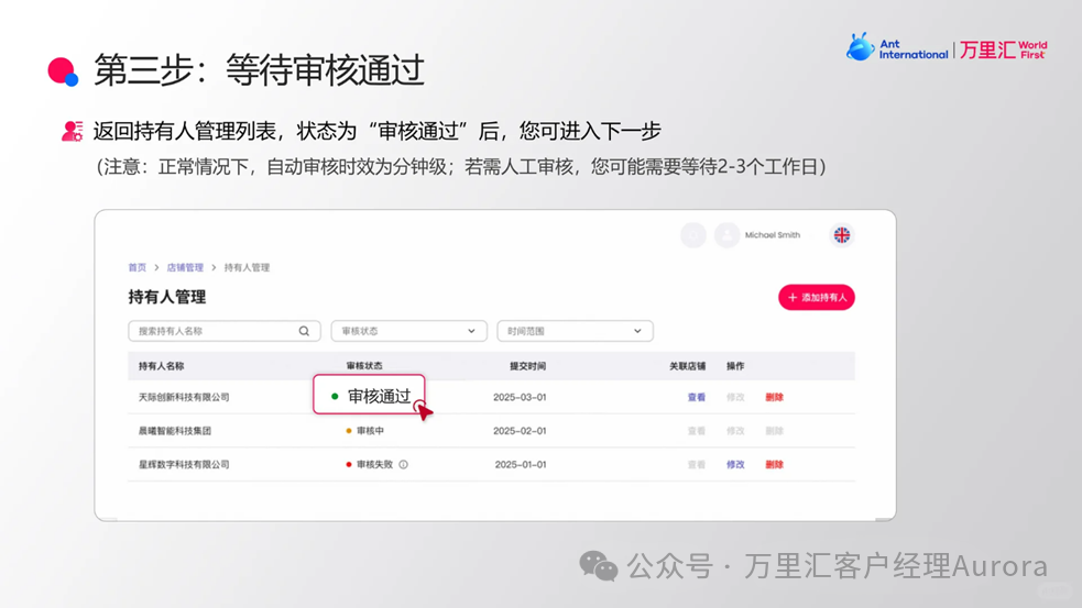 万里汇跨境电商账号使用指南（一）相关截图